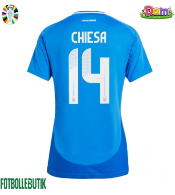 Italien Federico Chiesa #14 Hemmatröja Kvinnor EM 2024 Kortärmad
